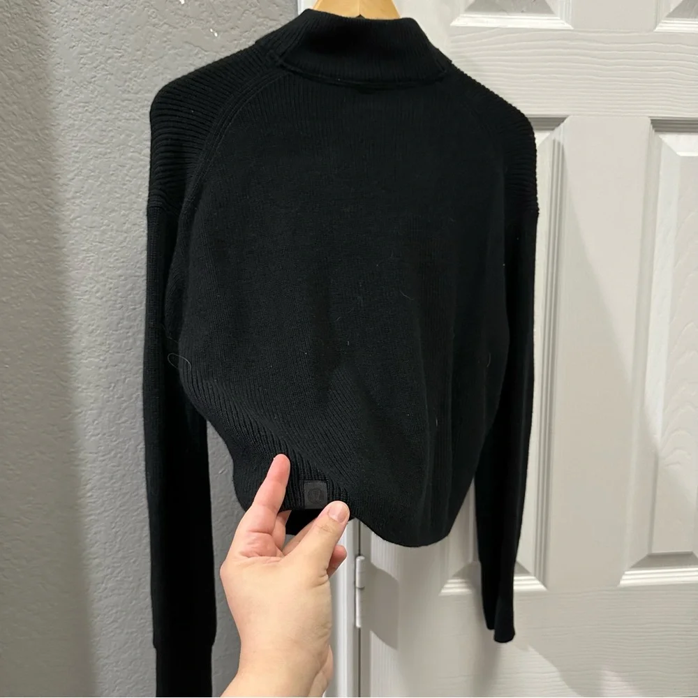 Lululemon women merino wool blend turtleneck ribbed sweater size 2